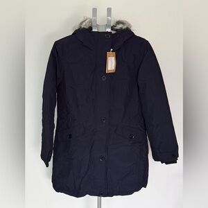 Wantdo Women’s Winter Hooded Parka Jacket Navy Blue Size Large New with Tags